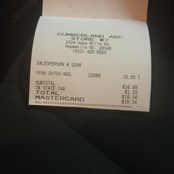 ABC Liquor - 7% salestax