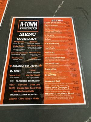Menu photo 3 H-Town Brewing Houston, TX