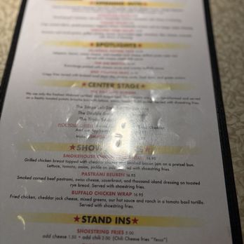 Stage Left Grille - Menu - American Near Me - St. Louis, Missouri