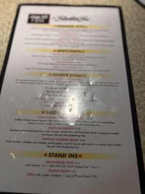 Menu photo 1 Stage Left Grille St. Louis, MO