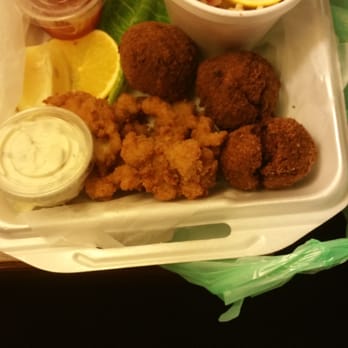 Cracked Conch Cafe - Conch Combo with conch balls, conch fingers, & conch salad - Seafood Near Me - Marathon, Florida