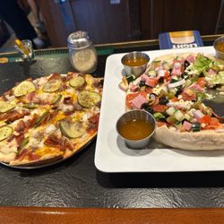 The Pizza Stone Express - Cheeseburger pizza and the garbage salad