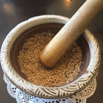 Yoko - You grind your own sesame seeds for the donkatsu sauce! - Japanese Near Me - Buena Park, California Yoko - You grind your own sesame seeds for the donkatsu sauce! - Japanese Near Me - Buena Park, California