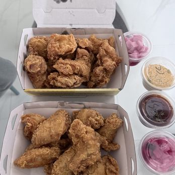 S-Rank Chicken - Bone in and boneless with cheese powder and the spicy sauce - Korean Near Me - Markham, Ontario S-Rank Chicken - Bone in and boneless with cheese powder and the spicy sauce - Korean Near Me - Markham, Ontario