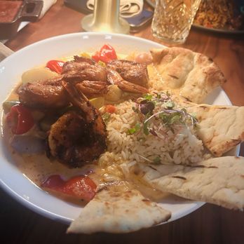 Grace By Nia - Curry Coconut Melange with root vegetables, white rice, and naan - Jazz & Blues Near Me - Boston, Massachusetts Grace By Nia - Curry Coconut Melange with root vegetables, white rice, and naan - Jazz & Blues Near Me - Boston, Massachusetts