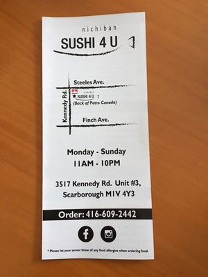 Menu photo 7 Nichiban Sushi 4 U Toronto, ON
