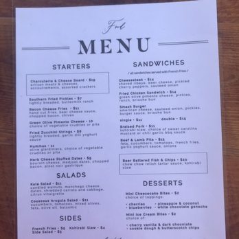 Craft Kitchen - Lunch menu - Gastropubs Near Me - Bluffton, South Carolina