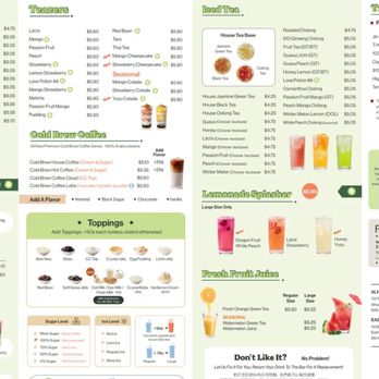 Green Shaker by Ten Ren - Drink Menu 2024 - Bubble Tea Near Me - Eastvale, California Green Shaker by Ten Ren - Drink Menu 2024 - Bubble Tea Near Me - Eastvale, California