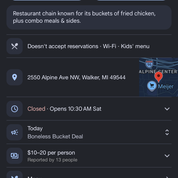 KFC - They're webpage & address... - Fast Food Near Me - Walker, Michigan