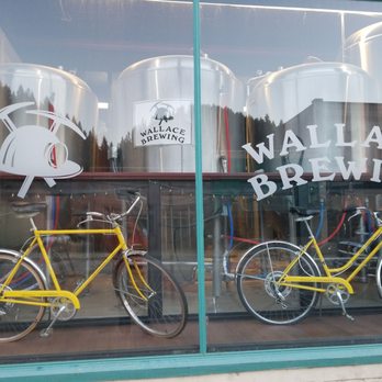 Wallace Brewing - two bicycles parked in front of a window - Beer, Wine & Spirits Near Me - Wallace, Idaho Wallace Brewing - two bicycles parked in front of a window - Beer, Wine & Spirits Near Me - Wallace, Idaho
