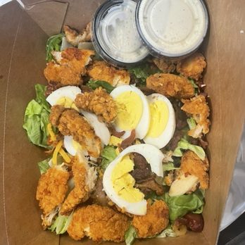 Hut’s Hamburgers - Fried chicken salad. - Burgers Near Me - Austin, Texas Hut’s Hamburgers - Fried chicken salad. - Burgers Near Me - Austin, Texas