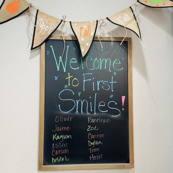 First Smiles Children's Dentistry - There's a sign with the names of the patients for that day - Pediatric Dentists Near Me - Modesto, California First Smiles Children's Dentistry - There's a sign with the names of the patients for that day - Pediatric Dentists Near Me - Modesto, California
