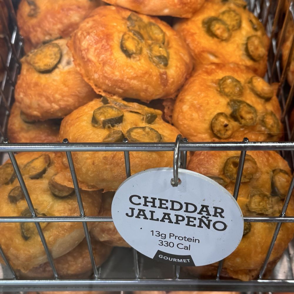 Einstein Bros. Bagels - Cheddar Jalapeño Bagel - Coffee & Tea Near Me - St. Peters, Missouri Einstein Bros. Bagels - Cheddar Jalapeño Bagel - Coffee & Tea Near Me - St. Peters, Missouri