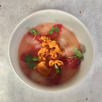Aqua Pazza - Scallop Ceviche / Leche di Tigre / Sweet Potato - Italian Near Me - Boston, Massachusetts Aqua Pazza - Scallop Ceviche / Leche di Tigre / Sweet Potato - Italian Near Me - Boston, Massachusetts