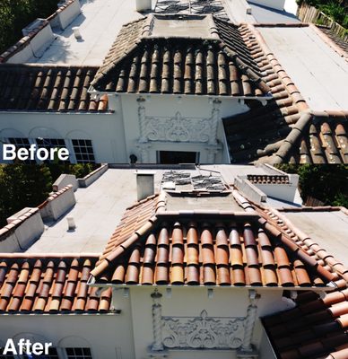 Soft Wash Roof Restoration & Cleaning - Don't let costly roofing repairs catch you off guard. Our soft wash low-pressure roof cleaning and restoration process, powered by SoftWash Systems, is a delicate and effective solution that can help extend the life of your roof and prevent unnecessary expenses.
Our soft washing process is suitable for a variety of roofing types, including roofing tiles, shingle roofing, and more. By using our technique, we can restore and protect your roof without causing any erosion damage that is often associated with pressure and power washing. This means that your roof can look like new without any risk of damage.
Investing in our soft wash low-pressure roof cleaning and restoration service is an excellent way to protect your property and avoid expensive roofing repairs in the long run. Contact us today to schedule an appointment and discover the benefits of our SoftWash Systems' powered process. Soft Wash Roof Restoration & Cleaning - Don't let costly roofing repairs catch you off guard. Our soft wash low-pressure roof cleaning and restoration process, powered by SoftWash Systems, is a delicate and effective solution that can help extend the life of your roof and prevent unnecessary expenses.
Our soft washing process is suitable for a variety of roofing types, including roofing tiles, shingle roofing, and more. By using our technique, we can restore and protect your roof without causing any erosion damage that is often associated with pressure and power washing. This means that your roof can look like new without any risk of damage.
Investing in our soft wash low-pressure roof cleaning and restoration service is an excellent way to protect your property and avoid expensive roofing repairs in the long run. Contact us today to schedule an appointment and discover the benefits of our SoftWash Systems' powered process.