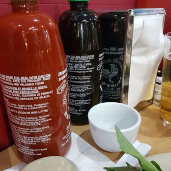 Pho Gold Train - Table condiments - Vietnamese Near Me - Vancouver, British Columbia