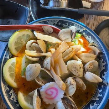 Hinodeya Ramen Bar - Hamaguri Ramen (Clam Ramen) ... so much lemon! - Ramen Near Me - Campbell, California Hinodeya Ramen Bar - Hamaguri Ramen (Clam Ramen) ... so much lemon! - Ramen Near Me - Campbell, California