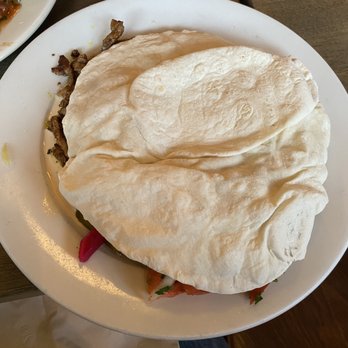 Uncle Momo - Beef Schawarma (mostly under the bread) - Middle Eastern Near Me - Montclair, New Jersey