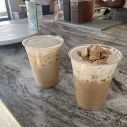 fall menu - Cinnamon Toast Crunch latte and pumpkin cheesecake