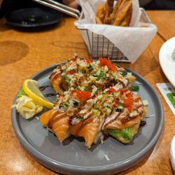 Kibo Sushi House - Salmon and Avocado Pizza