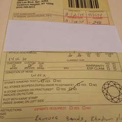 Kay Jewelers - Kays work order. I was told by Daniel, assistant manager at Kays the instructions must not have been clear written by them.