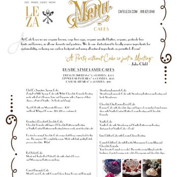 Lēza - Our Sweet Spot pastry shop menu. 1/2 - Caterers Near Me Lēza - Our Sweet Spot pastry shop menu. 1/2 - Caterers Near Me