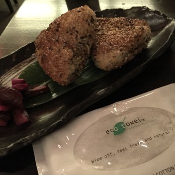Kinjiro - Grilled Onigiri Riceballs with Baby Sardines, Shiso and Sesame - Izakaya Near Me - Los Angeles, California