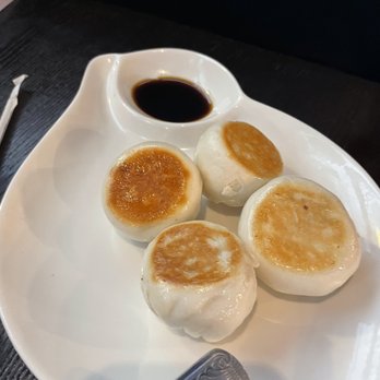 Lam's Kitchen - Pan fried pork buns w/black vinegar - Chinese Near Me - Matthews, North Carolina Lam's Kitchen - Pan fried pork buns w/black vinegar - Chinese Near Me - Matthews, North Carolina
