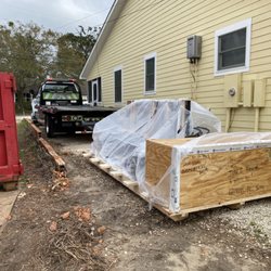 Tony's Towing - Placed gently where I needed it. $35K package delivered safe and sound!  Thanks