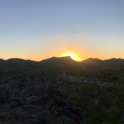 Fantasy Island North Singletrack F.I.N.S. - Sun setting.