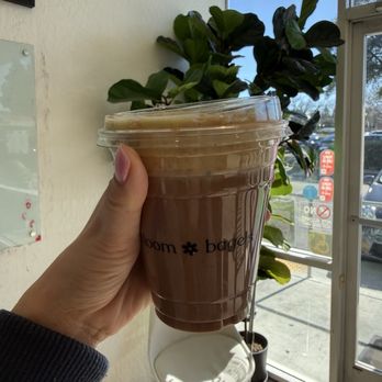 Bloom Bagels - Dubai Chocolate Latte (Iced) - Bagels Near Me - Campbell, California