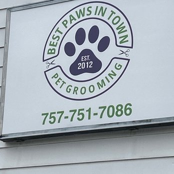 Best Paws In Town - Sign for dog groomer - Pet Groomers Near Me - Hampton, Virginia