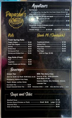 Menu photo 2 Papasan's Vietnamese Cuisine St. Cloud, FL Menu photo 2 Papasan's Vietnamese Cuisine St. Cloud, FL