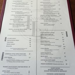 Brunch menu