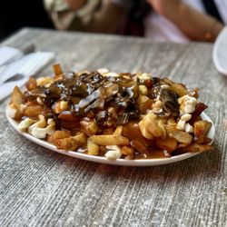 La Banquise - Mushroom Poutine - potato fries topped with cheese curds, gravy, and mushrooms