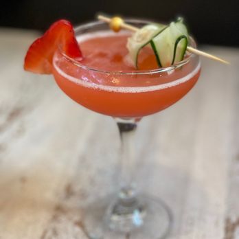 Toast Kitchen & Bar - Strawberry Cucumber Basil Gimlet - Breakfast & Brunch Near Me - Brea, California Toast Kitchen & Bar - Strawberry Cucumber Basil Gimlet - Breakfast & Brunch Near Me - Brea, California