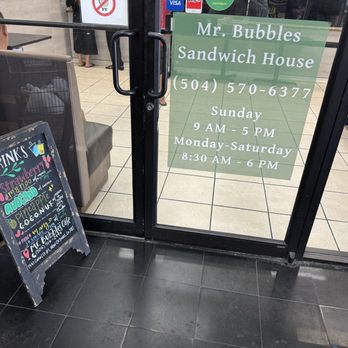 Mr Bubbles Sandwich House - Door signs - Vietnamese Near Me - Gretna, Louisiana Mr Bubbles Sandwich House - Door signs - Vietnamese Near Me - Gretna, Louisiana