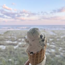 Haley's Ice Cream Store - Cookies n cream ice cream in a waffle cone