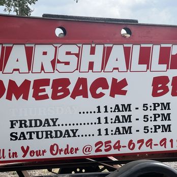 Marshall's Comeback BBQ - Barbeque Near Me - Gatesville, Texas Marshall's Comeback BBQ - Barbeque Near Me - Gatesville, Texas