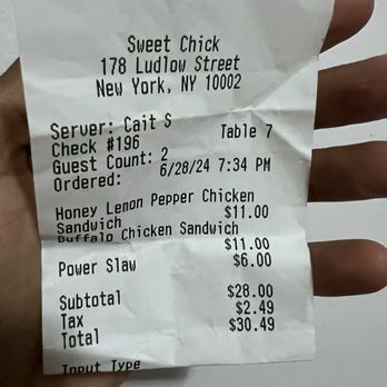 Sweet Chick - Pricing - Southern Near Me - New York, New York