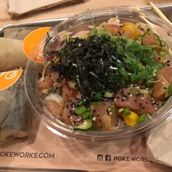 Pokeworks - Spicy ponzu albacore in regular size bowl. It was alight. - Poke Near Me - Somerville, Massachusetts Pokeworks - Spicy ponzu albacore in regular size bowl. It was alight. - Poke Near Me - Somerville, Massachusetts