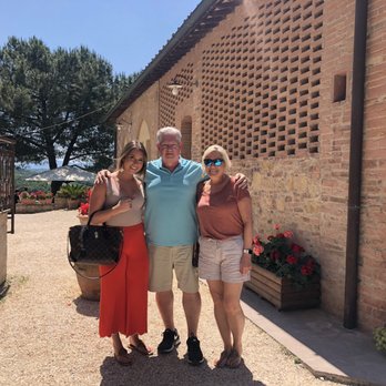Fun In Tuscany - Me, mom and dad at the first winery stop or the day! Each one is equally beautiful! - Bike tours Near Me - Florence, FI