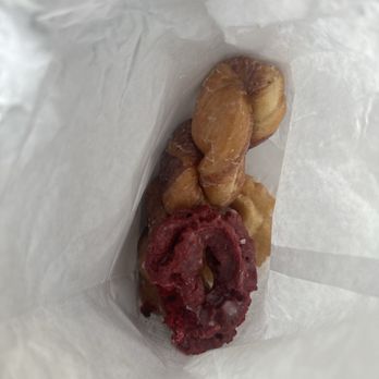Old Soul Donut - Red Velvet donut, sour cream cake donut and cinnamon twist. - Coffee & Tea Near Me - Jacksonville, Florida Old Soul Donut - Red Velvet donut, sour cream cake donut and cinnamon twist. - Coffee & Tea Near Me - Jacksonville, Florida