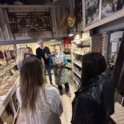 Monsieur Donato talking to us about his particular hazelnut chocolate spread, and how it differs from Nutella (hint: his is better!).