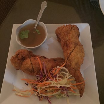 Silver Tray - Thai Angel Wings to start.  Decadently delicious with a beer.  I want another order now! - Thai Near Me - Seattle, Washington