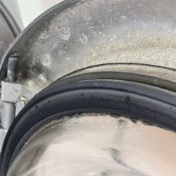 Kelly Laundry Service - Mold on the inside of the washer door.. The soap dispenser on top of the machine was covered in mold