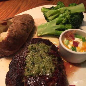 Outback Steakhouse - Filet Mignon, loaded baked potato & broccoli - Steakhouses Near Me - Commack, New York Outback Steakhouse - Filet Mignon, loaded baked potato & broccoli - Steakhouses Near Me - Commack, New York