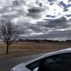 Robbinsdale Dog Park - View from one of the main parking lots to the walk around.
