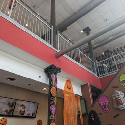 the inside of a restaurant decorated for halloween the inside of a restaurant decorated for halloween