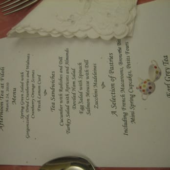 Filoli - Afternoon Tea Menu (SAMPLE ONLY) - Botanical Gardens Near Me - Woodside, California Filoli - Afternoon Tea Menu (SAMPLE ONLY) - Botanical Gardens Near Me - Woodside, California